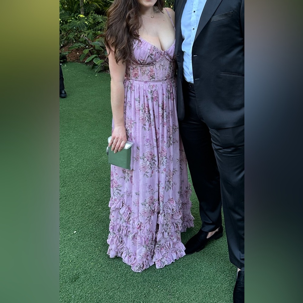 V. Chapman Lavender Floral Maxi Dress - Picture 4 of 4